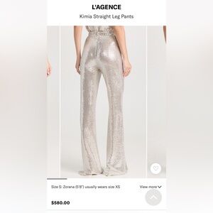 L'AGENCE Kimia Silver Sequin Pants